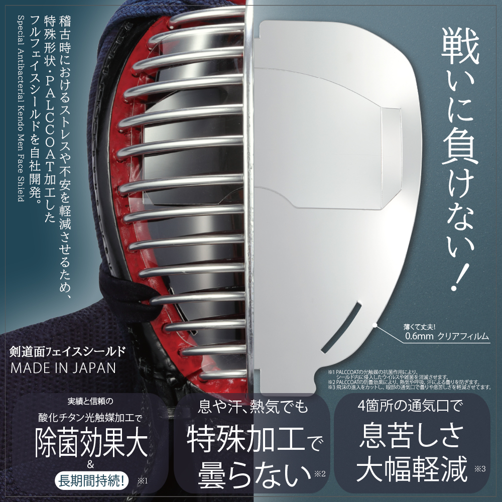 Photocatalysis PALCCOAT coating Face shield for KENDO