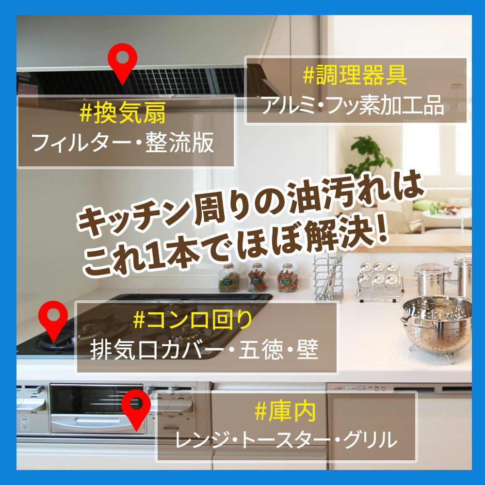 キッチン周りの油汚れはこれ1本でほぼ解決