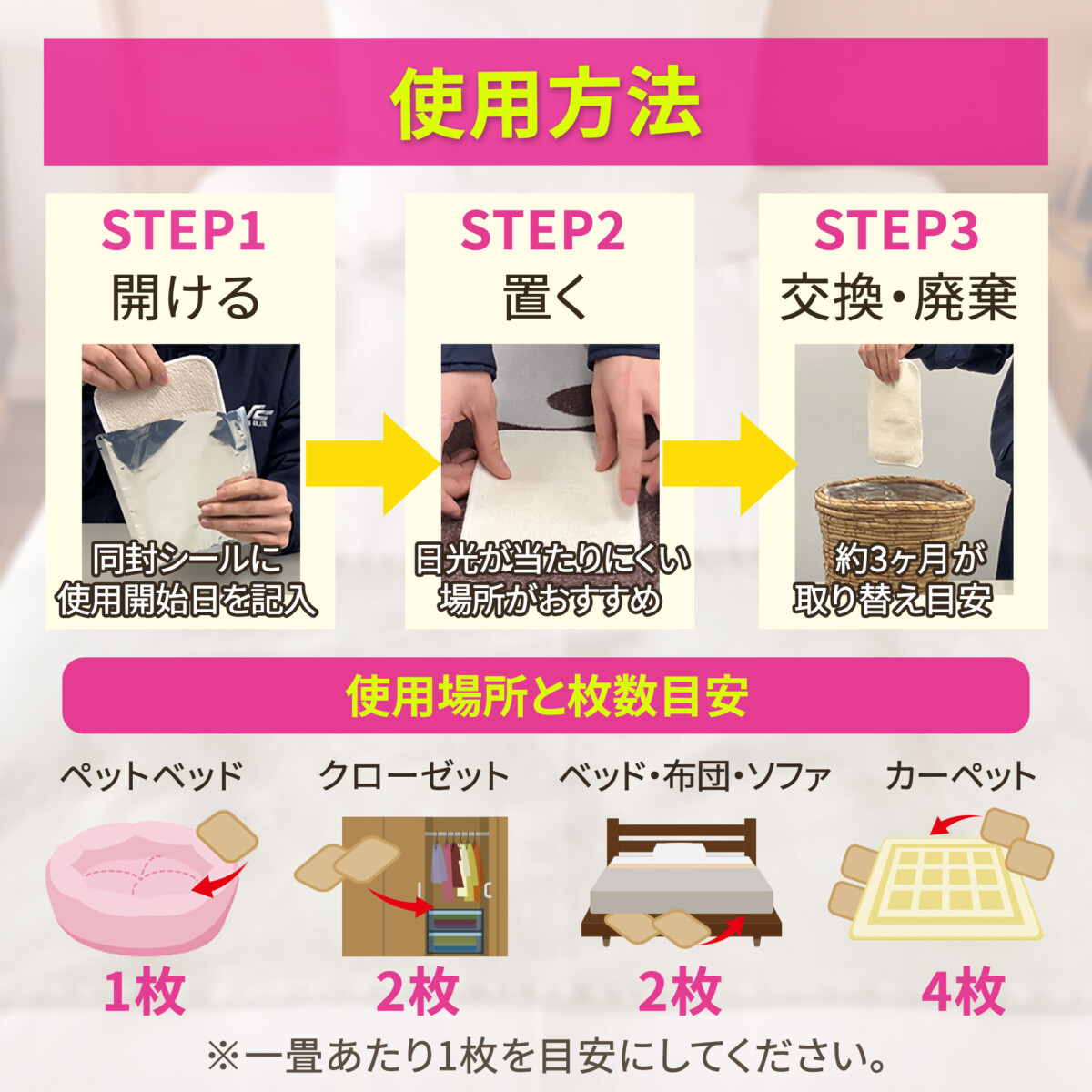 ダニキャッチャーPRO 使用方法